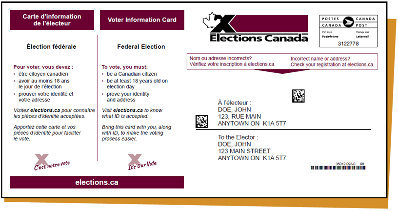 Carte d'information &agrave; l'&eacute;lecteur